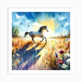 Horse In The Meadow Art Print