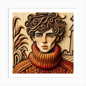 Wood Carving Art Art Print