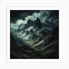 Dark Mountain Landscape 4 Art Print