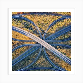 Spaghetti Junction M25, London 1 Art Print