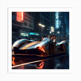 Futuristic Racing Car Art Print