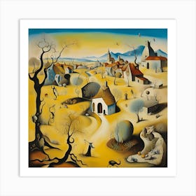 Village In The Desert Art Print