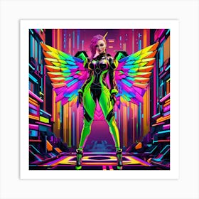 Girl With Wings 4 Art Print