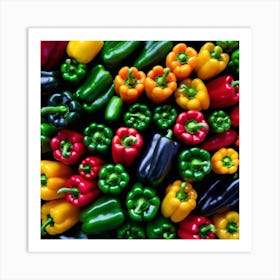 Colorful Peppers 58 Art Print