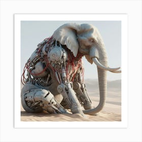 Robot Elephant 4 Art Print