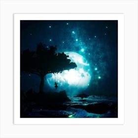 Moonlight In The Sky Art Print