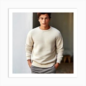 Mock Up Jumper Blank Plain Sweater Pullover Knit Cotton Wool Fleece Soft Comfy Cozy M (11) Art Print