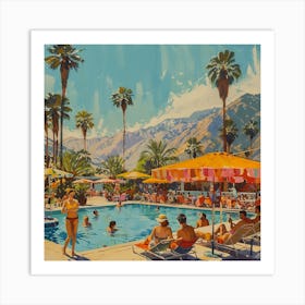 Palm Springs Pool Art Print