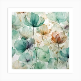 Lotus Flowers Art Print