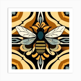 Bee pattern Art Print