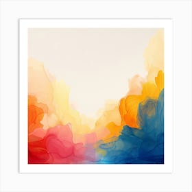 Abstract Watercolor Background 2 Art Print