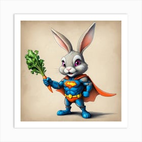 Super Bunny 12 Art Print