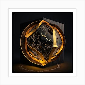 Golden Sphere Art Print