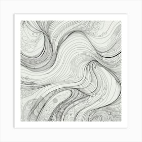 Default Abstract Line Art Print 3 Art Print