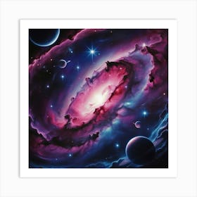 Galaxy Painting Art Print