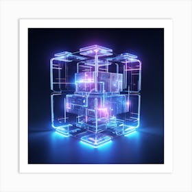 Cube Of Light 1 Art Print