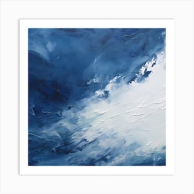 Serenade in Navy: Acrylic Harmony Art Print