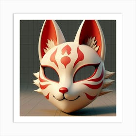 Mask Of The Fox Art Print