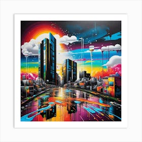 Skyscraper City Art Print