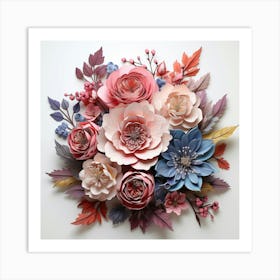 Paper Flowers 23 Art Print