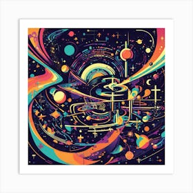 Psychedelic Space Art Print