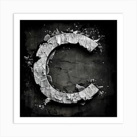 Letter C Made of Iron Art Print