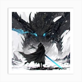 Black Dragon Art Print