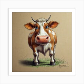 Cute Cow 1 Art Print