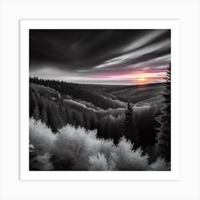 Sunset In Infrared Art Print