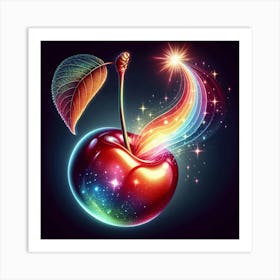 Rainbow Cherry Art Print