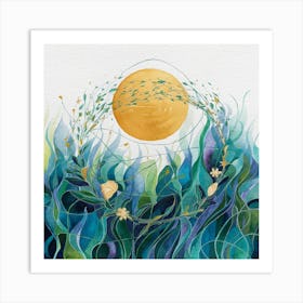 Sun In The Water Art Print