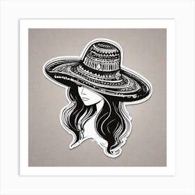 Hat Girl Art Print