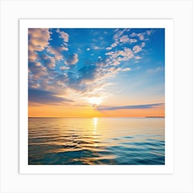 Sunset Over The Sea Art Print