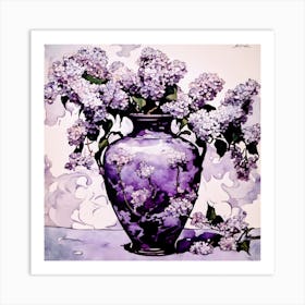 Lilacs In A Vase Art Print