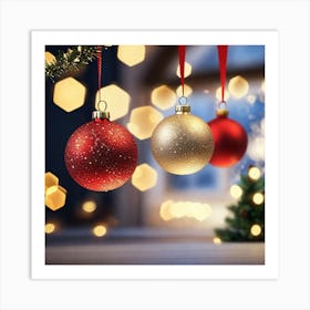 Christmas Ornaments 76 Art Print