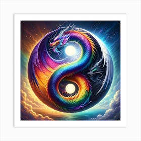 Dragon Yin Yang 1 Art Print
