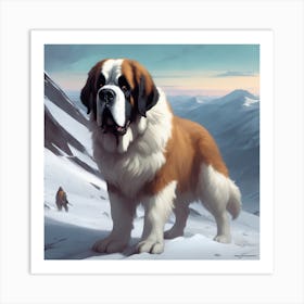 St Bernard 45 Art Print