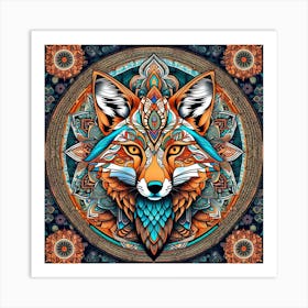 Fox Mandala Art Print