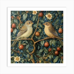 Birds In A Tree Art Art Print