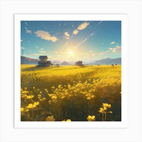 Sunflower Field 1 Art Print