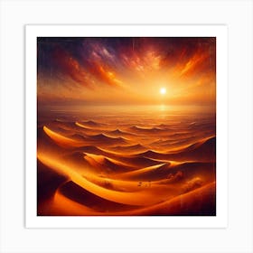 Dusk Over The Dunes Art Print