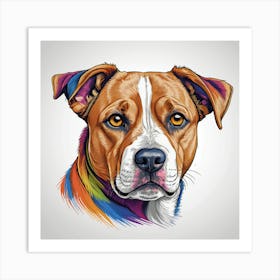 Boxer Dog Portrait Art Print