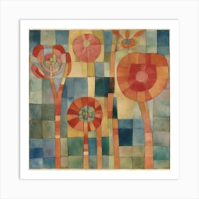 Blossoming, Paul Klee Botanical Abstract Art Print 2 Art Print