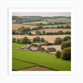 Aerial View Of A Farm 7 Art Print