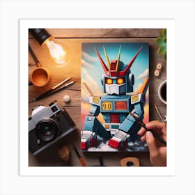 Gundam Robot Art Print