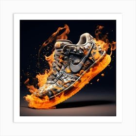 Nike Air Force 1 Fire 2 Art Print