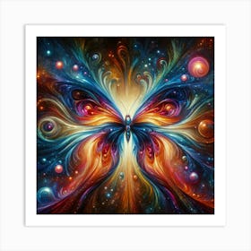 Butterfly In Space Art Print