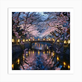 Cherry Blossoms In Kyoto Art Print