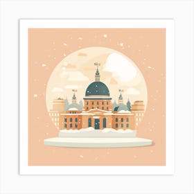 Helsinki Finland Snowglobe Art Print