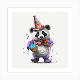 Birthday Panda 4 Art Print